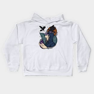 witch and crows Kids Hoodie